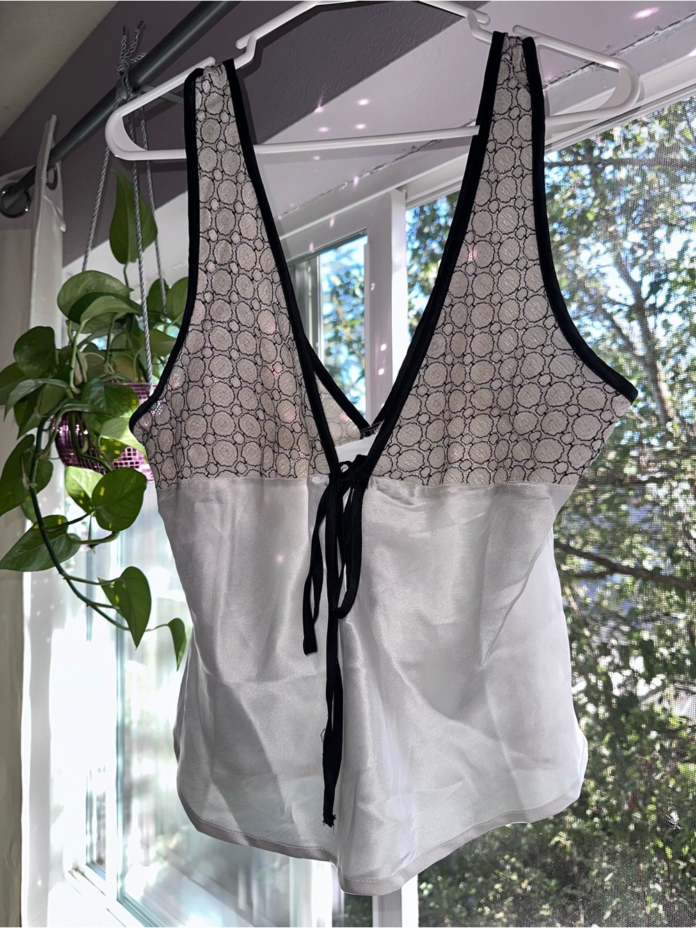 Nasty Gal White Tie-Front Camisol
